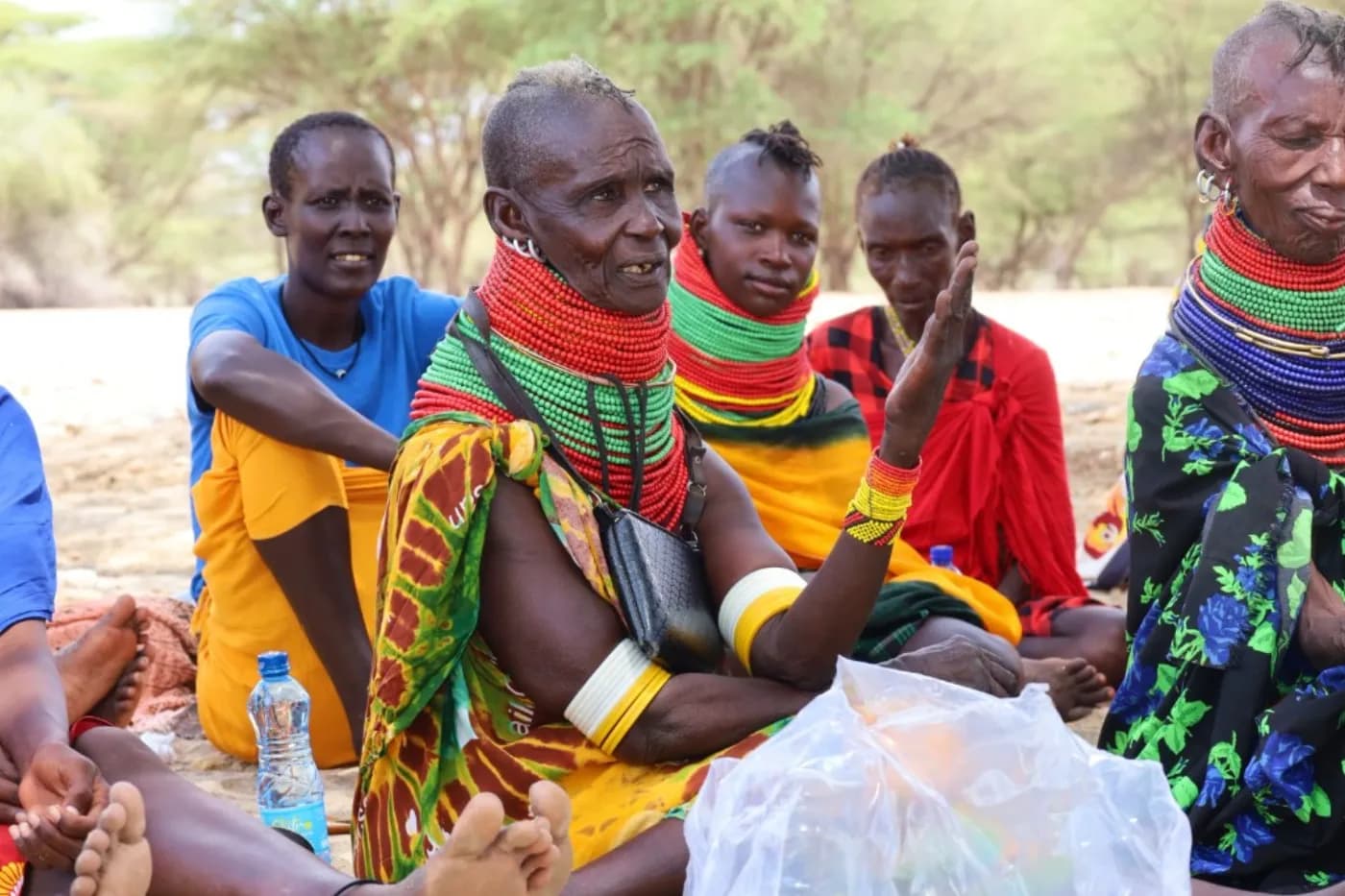 Community women in a grassroots listening session in Kenya.